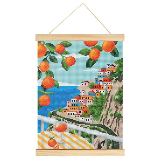Make Market; 11" x 14" Orange Coast Diamond Art Kit by Make Market®; Category:Summer Diamond Painting; Image:1